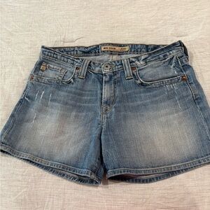 Big Star Women's Blue Denim Shorts “Maddie” mid rise fit